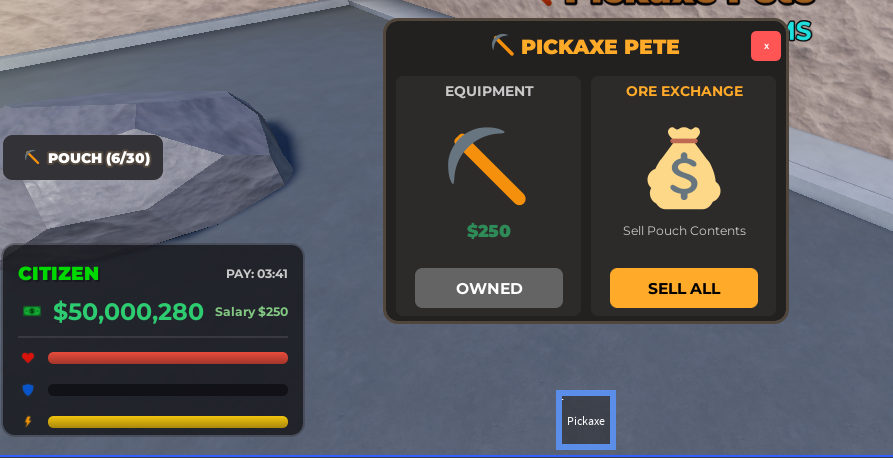 Mining district UI / puzzle / selling flow (screenshot 2)